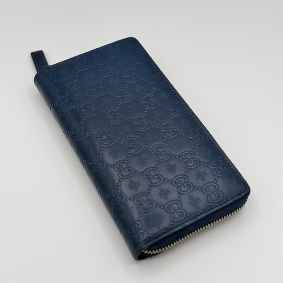 Gucci Navy Animalier Wallet w/ Box - Picture 9 of 12